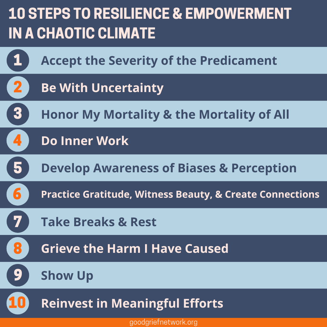 10 STEPS TO RESILIENCE & EMPOWERMENT IN A CHAOTIC CLIMATE